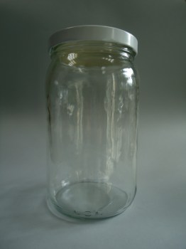 bote vidrio tapa metalica blanca twist 2000 ml (15 uni)
